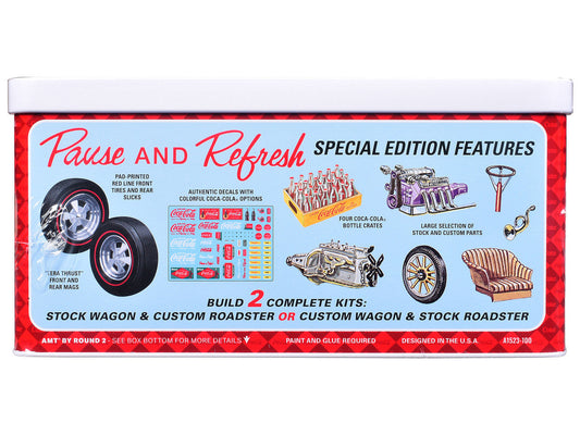 Skill 2 Model Kit Ford Model T Panel "Coca-Cola" with Collector Tin 1/25 Scale Model by AMT AMT