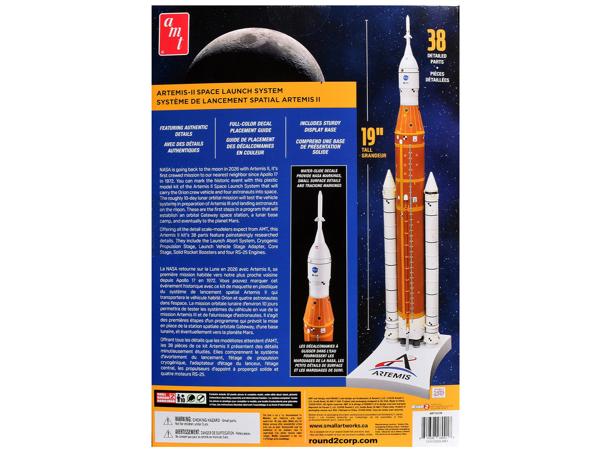 Skill 2 Model Kit NASA Artemis II Space Launch System and Orion Crew Spacecraft 1/200 Scale Model by AMT AMT