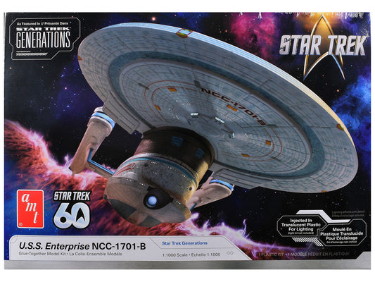 Skill 2 Model Kit U.S.S. Enterprise NCC-1701-B Space Ship "Star Trek Generations" (1994) Movie 1/1000 Model Kit by AMT AMT