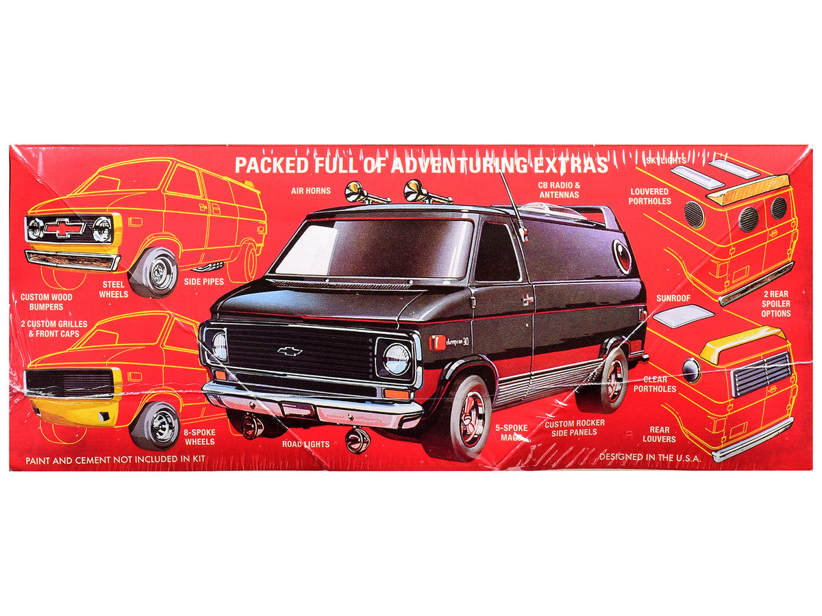 Skill 2 Model Kit 1977 Chevrolet Custom Van "Dungeons & Dragons" 1/25 Scale Model by AMT AMT