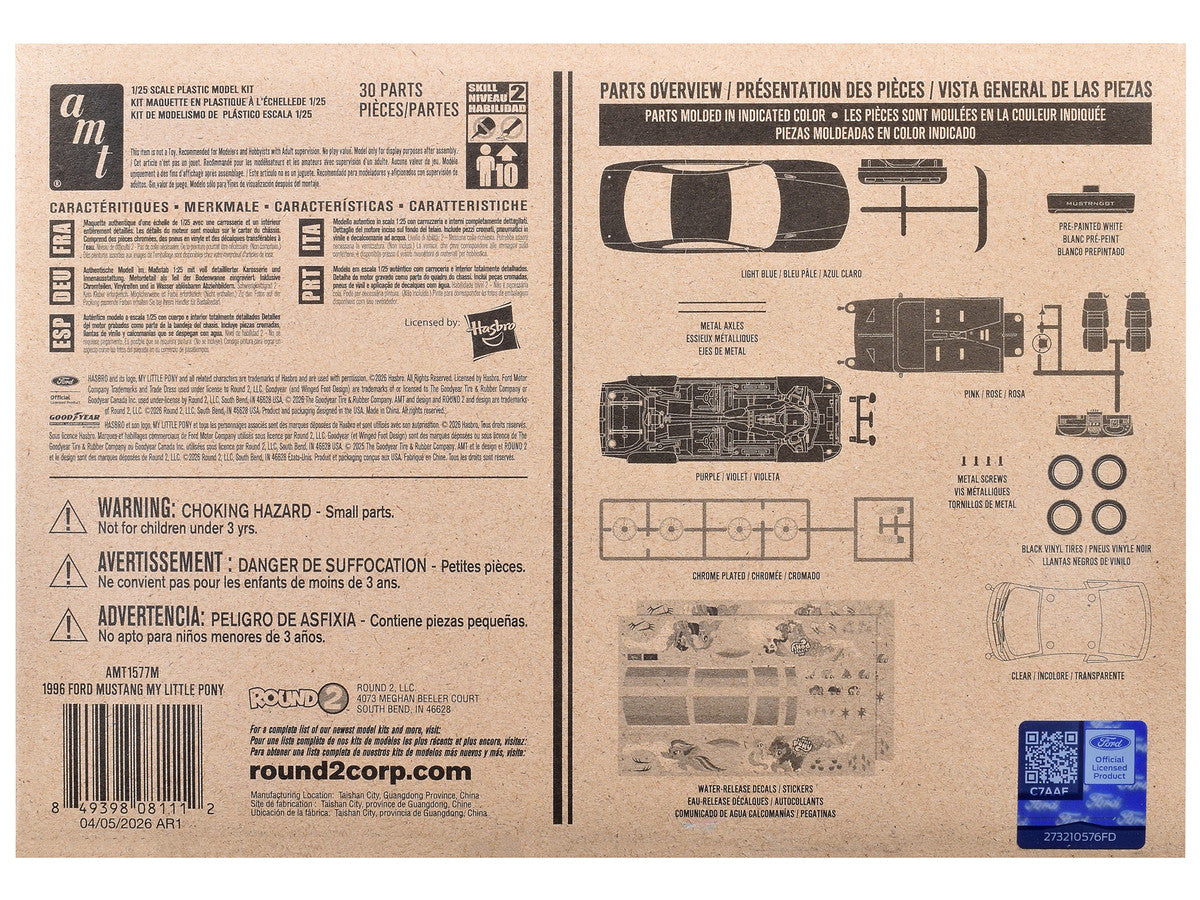 Skill 2 Model Kit 1996 Ford Mustang GT "My Little Pony" 1/25 Scale Model by AMT AMT