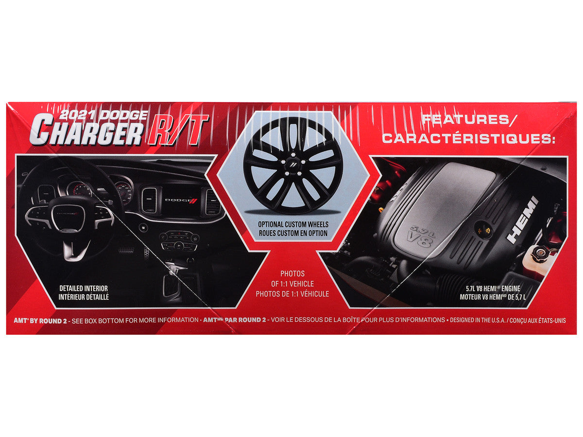 Skill 2 Model Kit 2021 Dodge Charger R/T "America 250" 1/25 Scale Model by AMT AMT