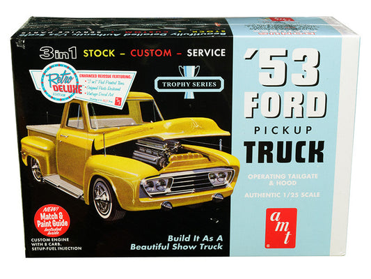 Skill 2 Model Kit 1953 Ford Pickup Truck "Trophy Series" 3 in 1 Kit 1/25 Scale Model by AMT AMT