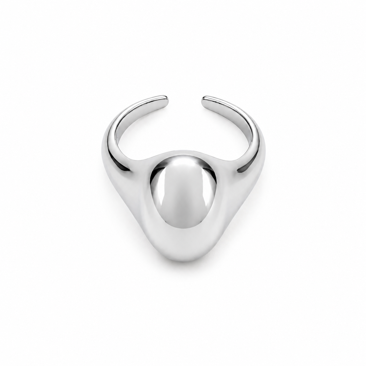 Modern Oval Dome Open Ring (D31) MIA J