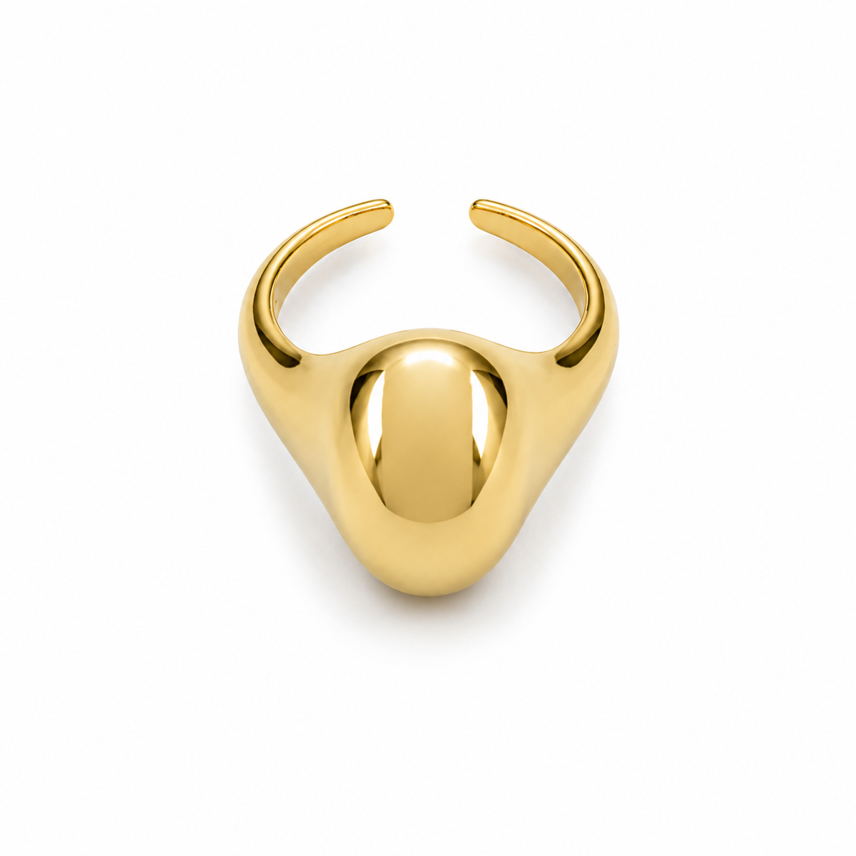 Modern Oval Dome Open Ring (D31) MIA J