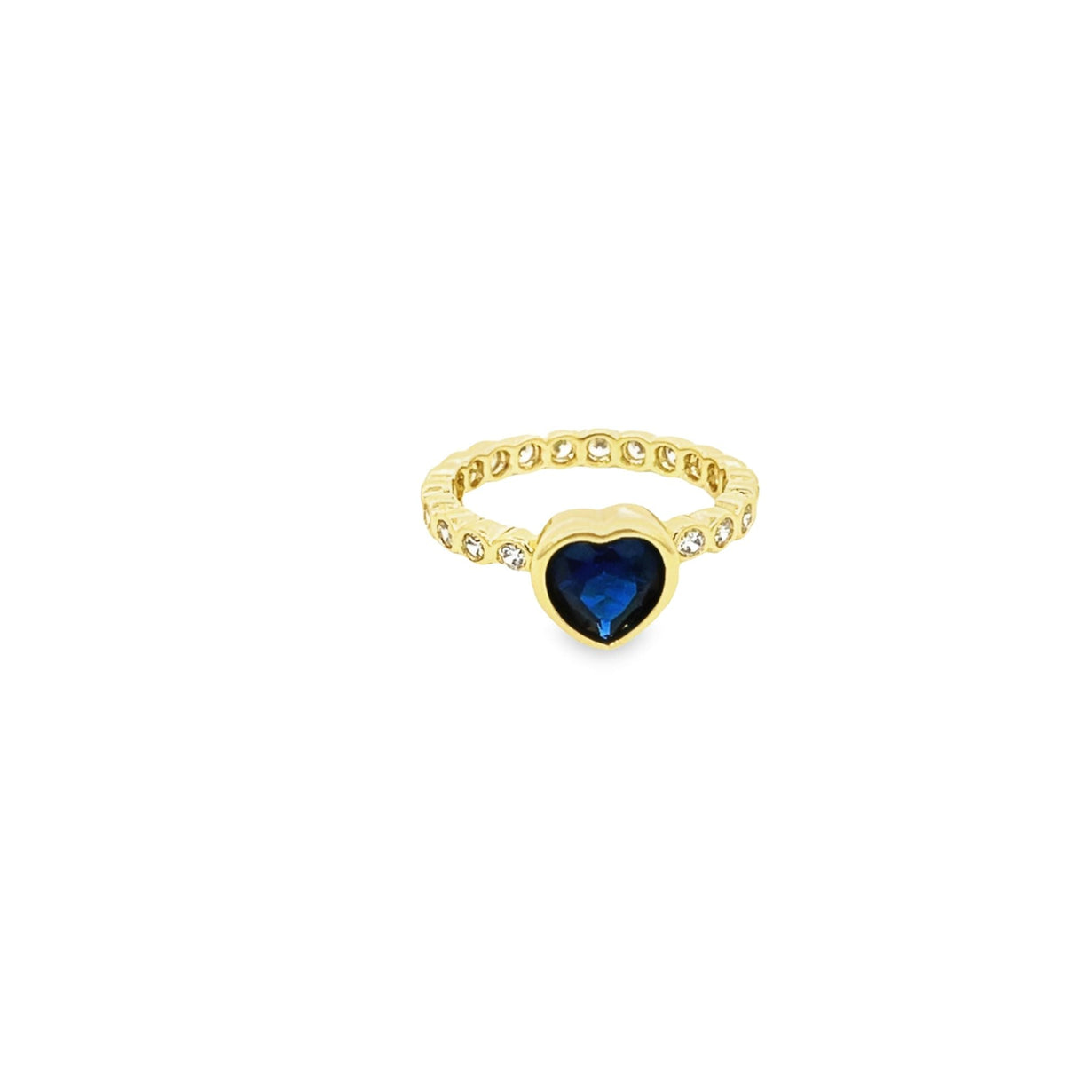 Round CZ and Heart Ring Band (D128) MIA Jewelry