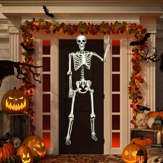 5.4 Feet Halloween Skeleton Life Size Realistic Full Body Hanging W2B