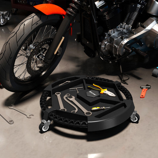 Mobile Automotive Tool Creeper with 3 Swivel Casters and 4 Compartments-Black W2B