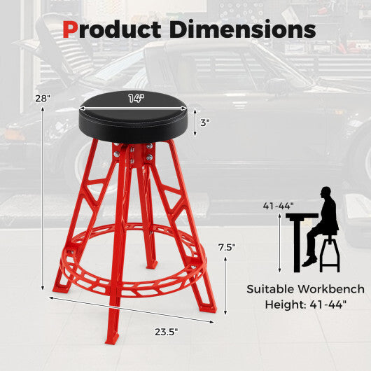 Heavy-Duty Aluminum Garage Bar Chair with 360 Swiveling Seat-RE