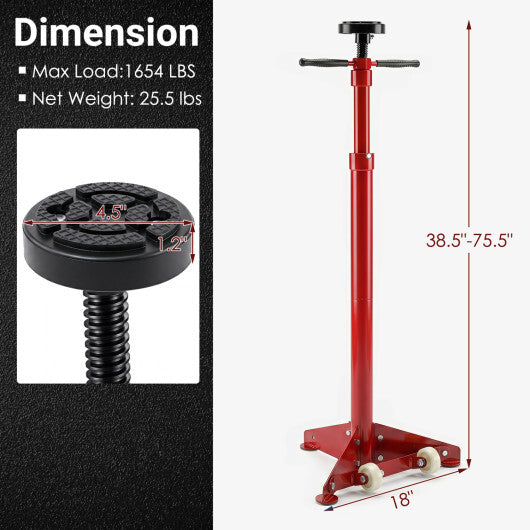 Underhoist Support Stand for Vehicle Components Support-Black W2B