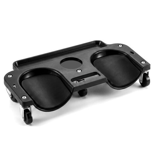 Rolling Knee Creeper with 360 Swivel Casters Lightweight Kneeling Pads-Black W2B
