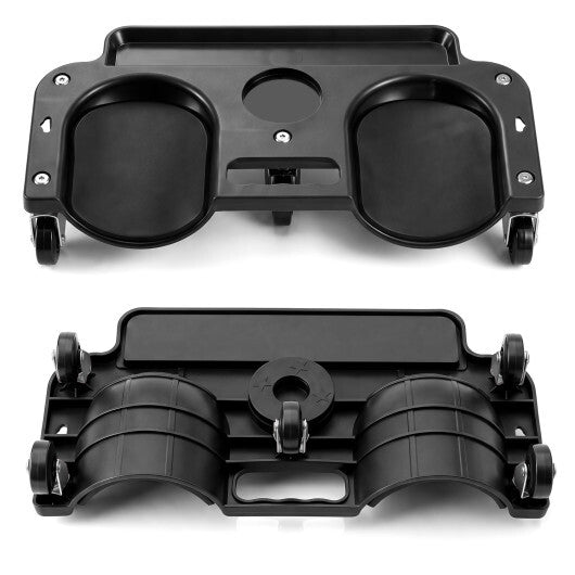 Rolling Knee Creeper with 360 Swivel Casters Lightweight Kneeling Pads-Black W2B