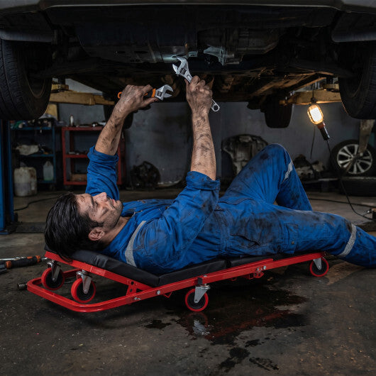 41" Foldable Mechanic Creeper with 450 LBS Capacity-Black W2B