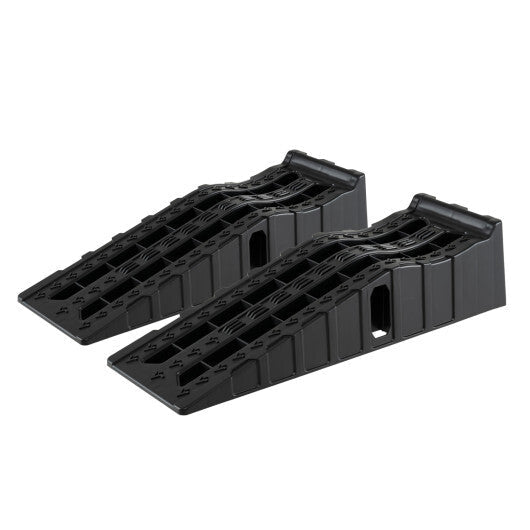 2-Pack 6.4" Car Ramps 22000 Lbs GVW Capacity Portable Vehicle Service Ramps-Black W2B