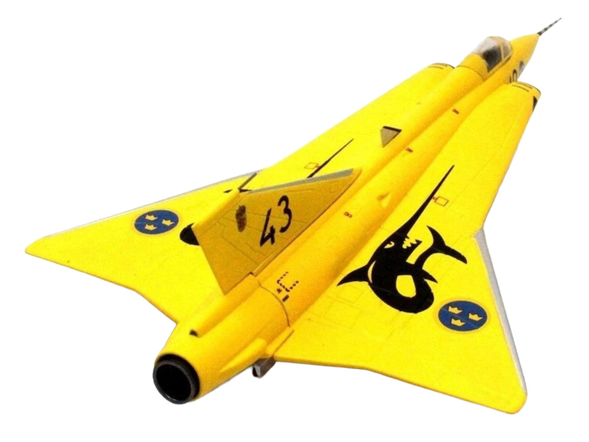 Saab J35J Draken Fighter Aircraft "43-10 3 "Johan Gul" Squadron 10 Wing Final Flight Livery" (1997) Swedish Air Force 1/72 Diecast Model Airplane by Aviation 72 Aviation 72