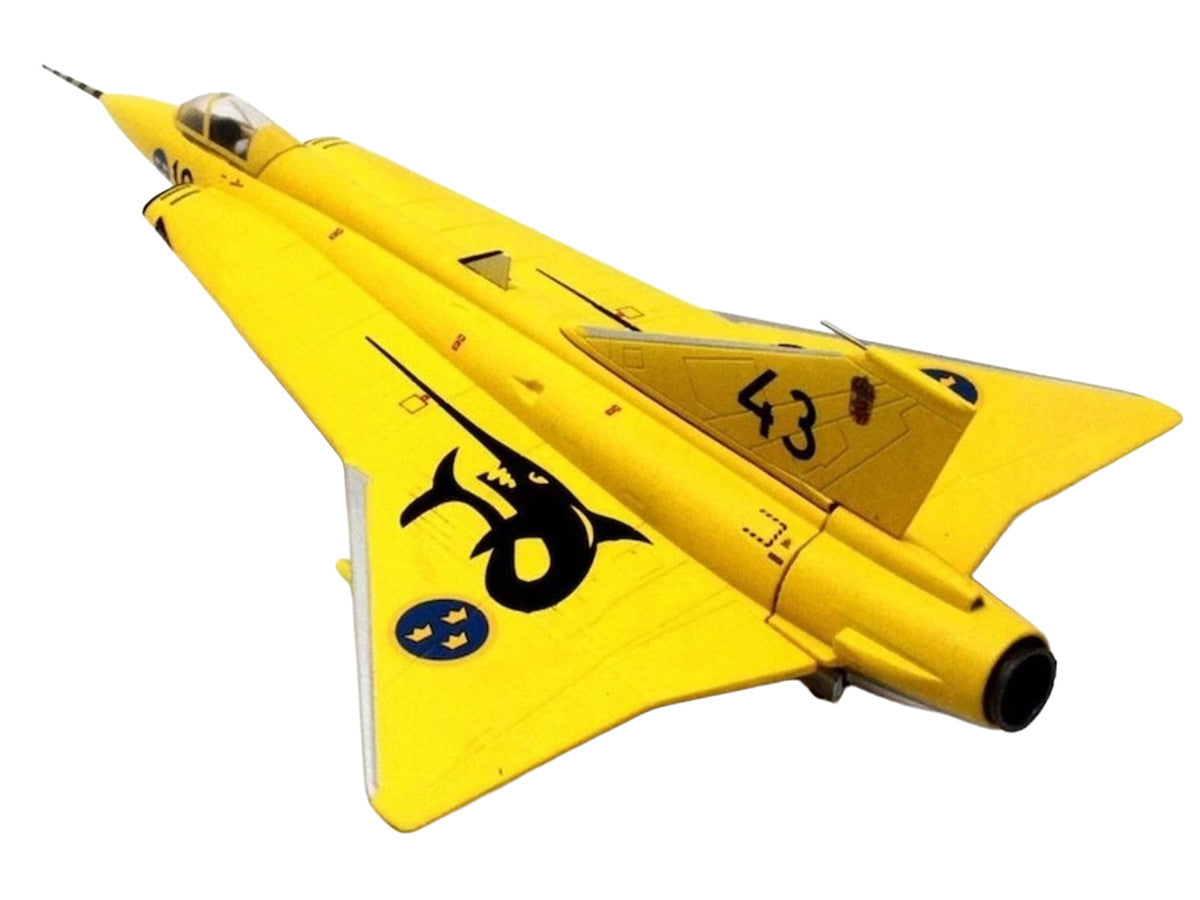 Saab J35J Draken Fighter Aircraft "43-10 3 "Johan Gul" Squadron 10 Wing Final Flight Livery" (1997) Swedish Air Force 1/72 Diecast Model Airplane by Aviation 72 Aviation 72