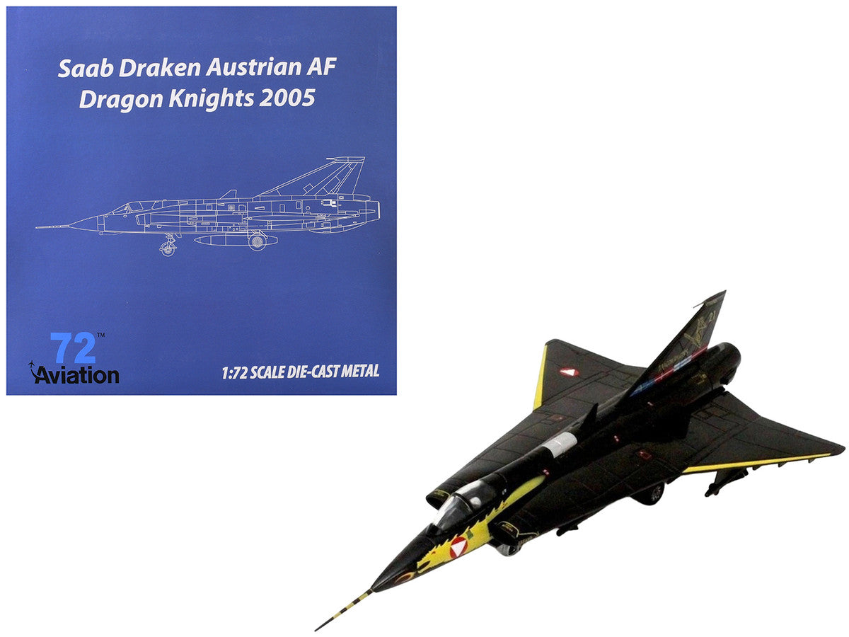 Saab Draken Fighter Aircraft "21 Draken 45th Anniversary Dragon Knights Retirement Livery" (2005) Austrian Air Force 1/72 Diecast Model Airplane by Aviation 72 Aviation 72