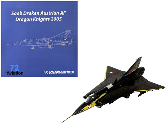 Saab Draken Fighter Aircraft "21 Draken 45th Anniversary Dragon Knights Retirement Livery" (2005) Austrian Air Force 1/72 Diecast Model Airplane by Aviation 72 Aviation 72