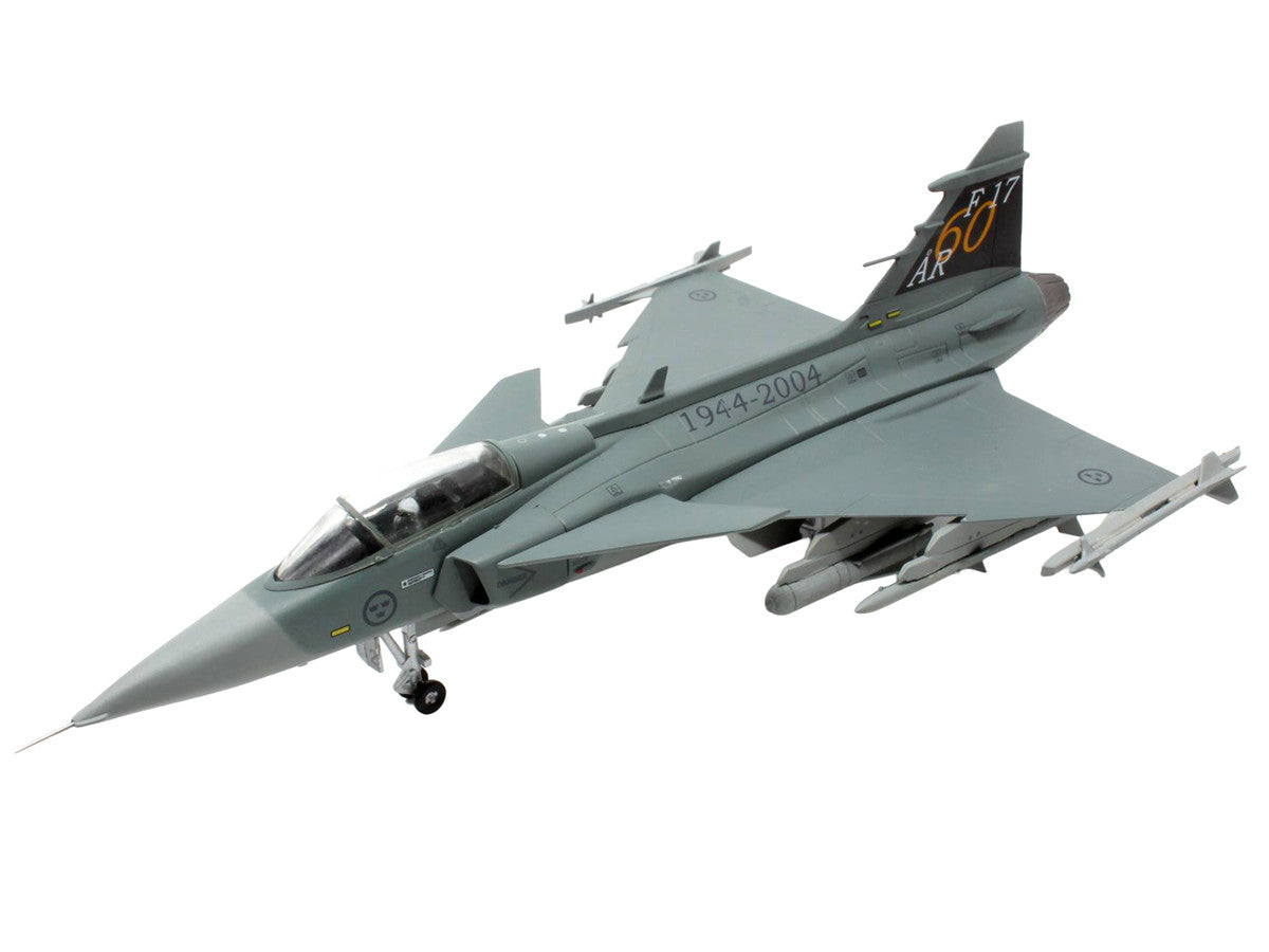 Saab JAS 39A Gripen Fighter Aircraft "17 Wing 60th Anniversary Livery Ronneby Air Show" (2004) Swedish Air Force 1/72 Diecast Model Airplane by Aviation 72 Aviation 72