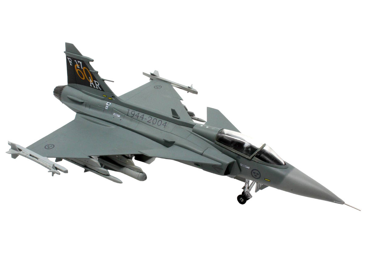 Saab JAS 39A Gripen Fighter Aircraft "17 Wing 60th Anniversary Livery Ronneby Air Show" (2004) Swedish Air Force 1/72 Diecast Model Airplane by Aviation 72 Aviation 72