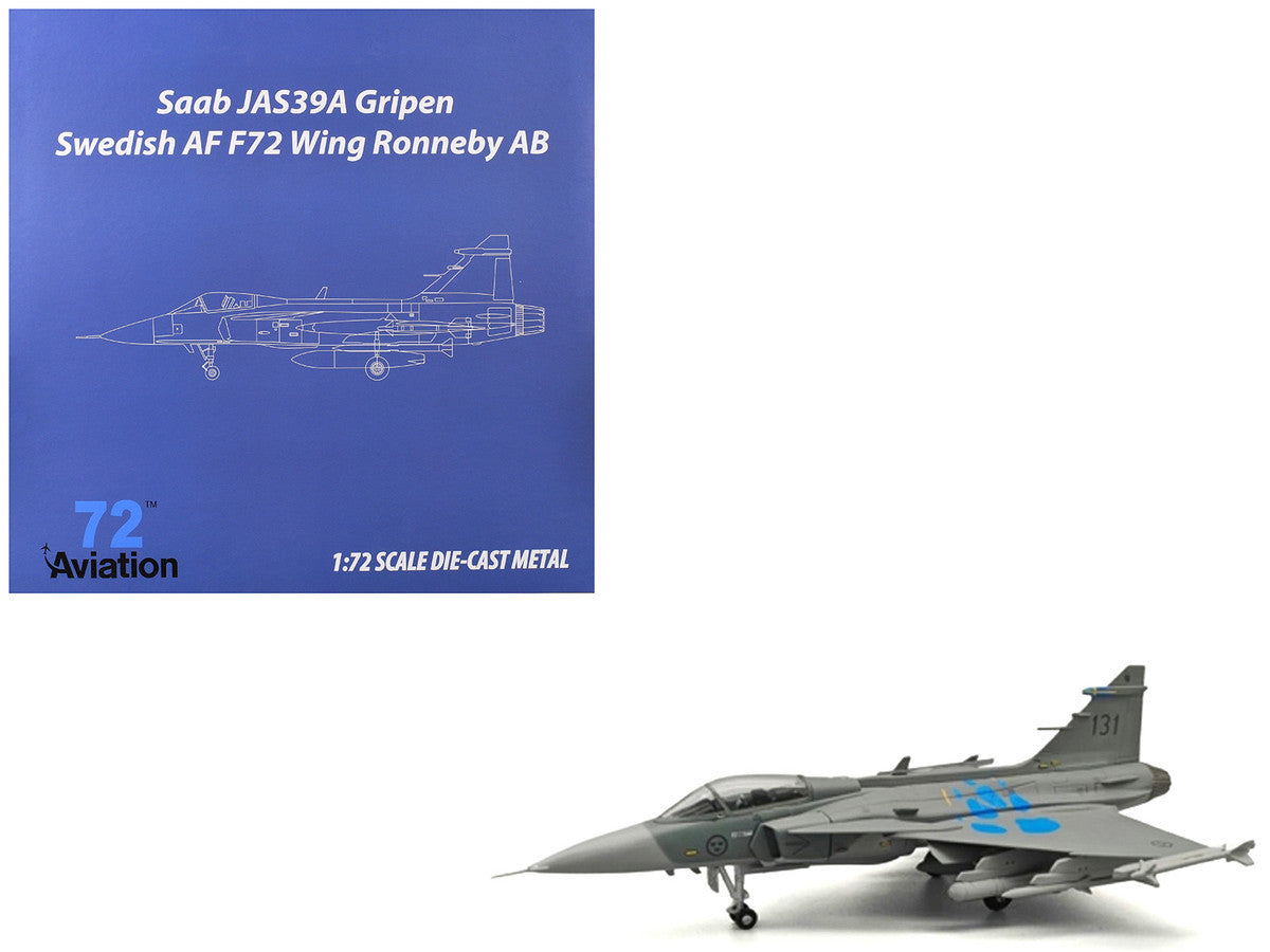 Saab JAS 39A Gripen Fighter Aircraft "131 F 7 Wing Cat’s Paw Livery Satenas Air Base" (2006) Swedish Air Force 1/72 Diecast Model Airplane by Aviation 72 Aviation 72