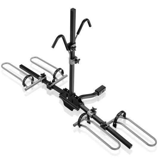 2-Bike Hitch Mount Bike Rack for 1-1/4 Inch or 2 Inch Receiver-Black W2B
