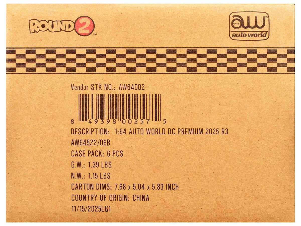 Auto World Premium 2025 Release 3 Set B of 6 pieces 1/64 Diecast Model Cars by Auto World Autoworld