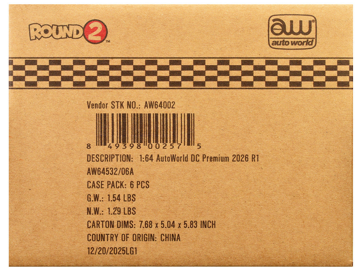 Auto World Premium 2026 Release 1 Set A of 6 pieces 1/64 Diecast Model Cars by Auto World Autoworld