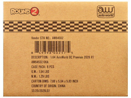 Auto World Premium 2026 Release 1 Set A of 6 pieces 1/64 Diecast Model Cars by Auto World Autoworld