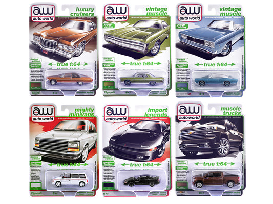 Auto World Premium 2026 Release 1 Set A of 6 pieces 1/64 Diecast Model Cars by Auto World-0