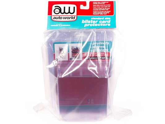 Standard Size 6 Blister Card Protectors for 1/64 Scale Blister Cards by Auto World-0