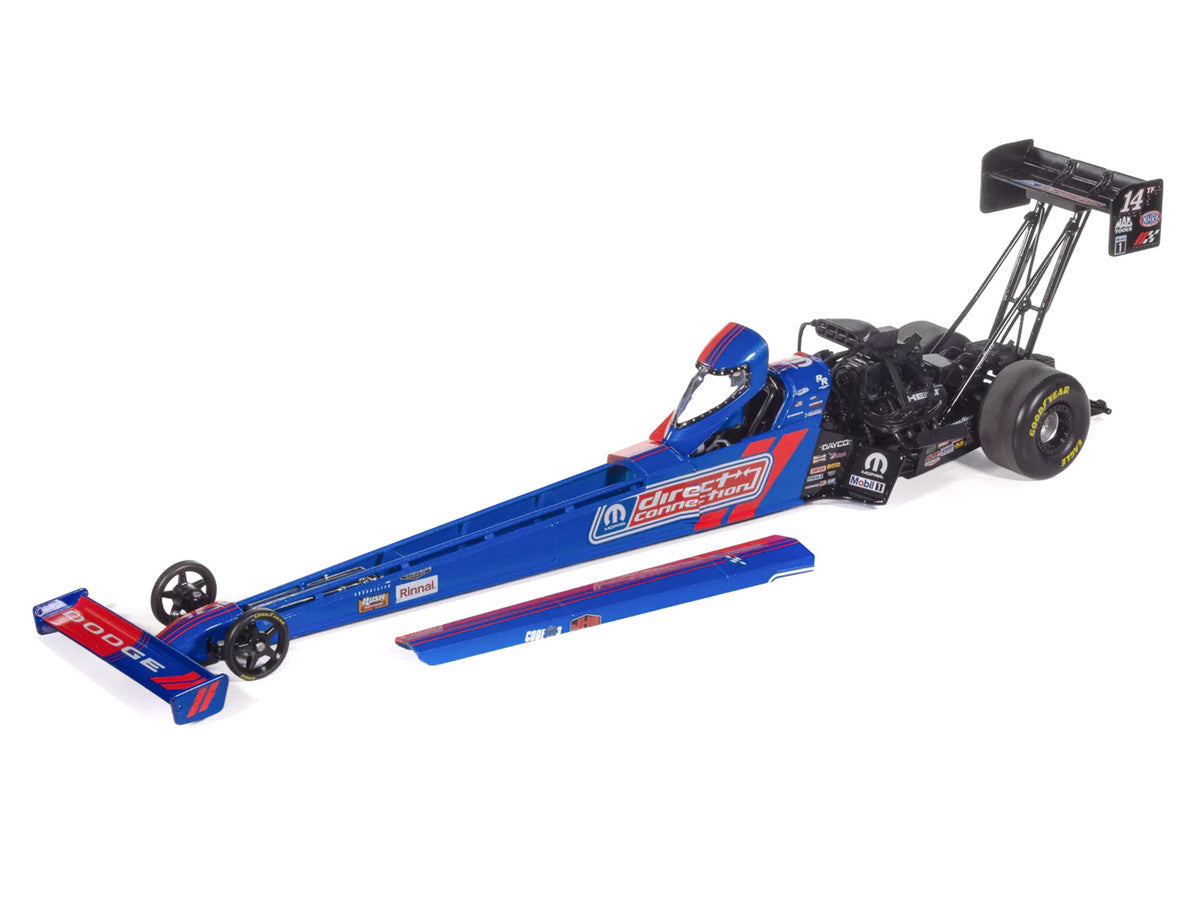 NHRA TFD (Top Fuel Dragster) #14TF Tony Stewart "MOPAR Direct Connection" Blue and Red (2025) 1/24 Diecast Model by Auto World-2