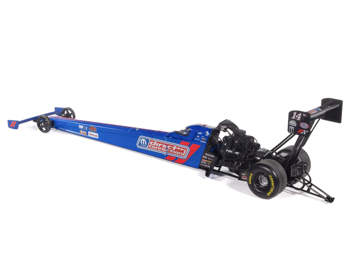 NHRA TFD (Top Fuel Dragster) #14TF Tony Stewart "MOPAR Direct Connection" Blue and Red (2025) 1/24 Diecast Model by Auto World-0