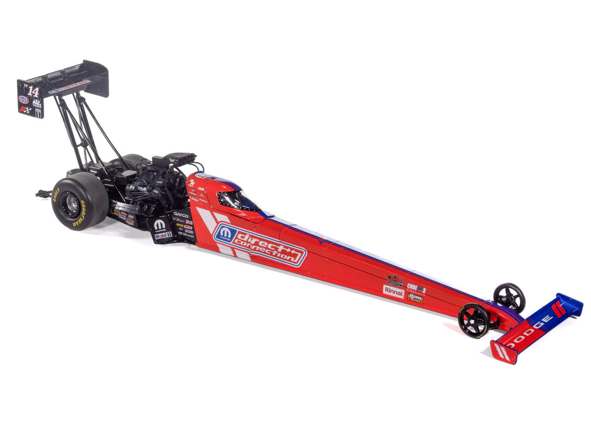 NHRA TFD (Top Fuel Dragster) #14TF Tony Stewart "MOPAR Direct Connection" Blue and Red (2025) 1/24 Diecast Model by Auto World-3