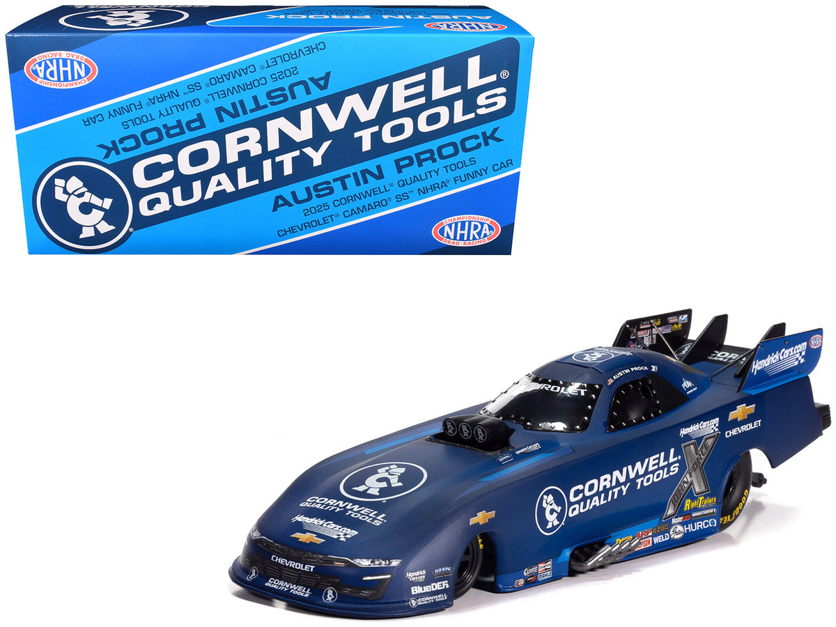Chevrolet Camaro SS NHRA Funny Car Austin Prock "Cornwell Quality Tools" (2025) "John Force Racing" Limited Edition 1/24 Diecast Model by Auto World-2
