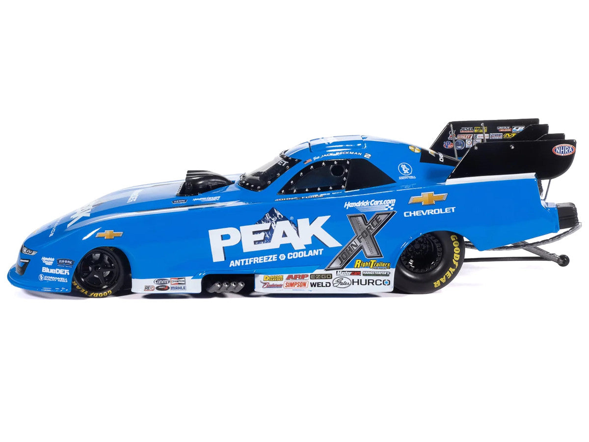 Chevrolet Camaro SS NHRA Funny Car Jack Beckman "Peak" (2025) "John Force Racing" Limited Edition 1/24 Diecast Model by Auto World-0