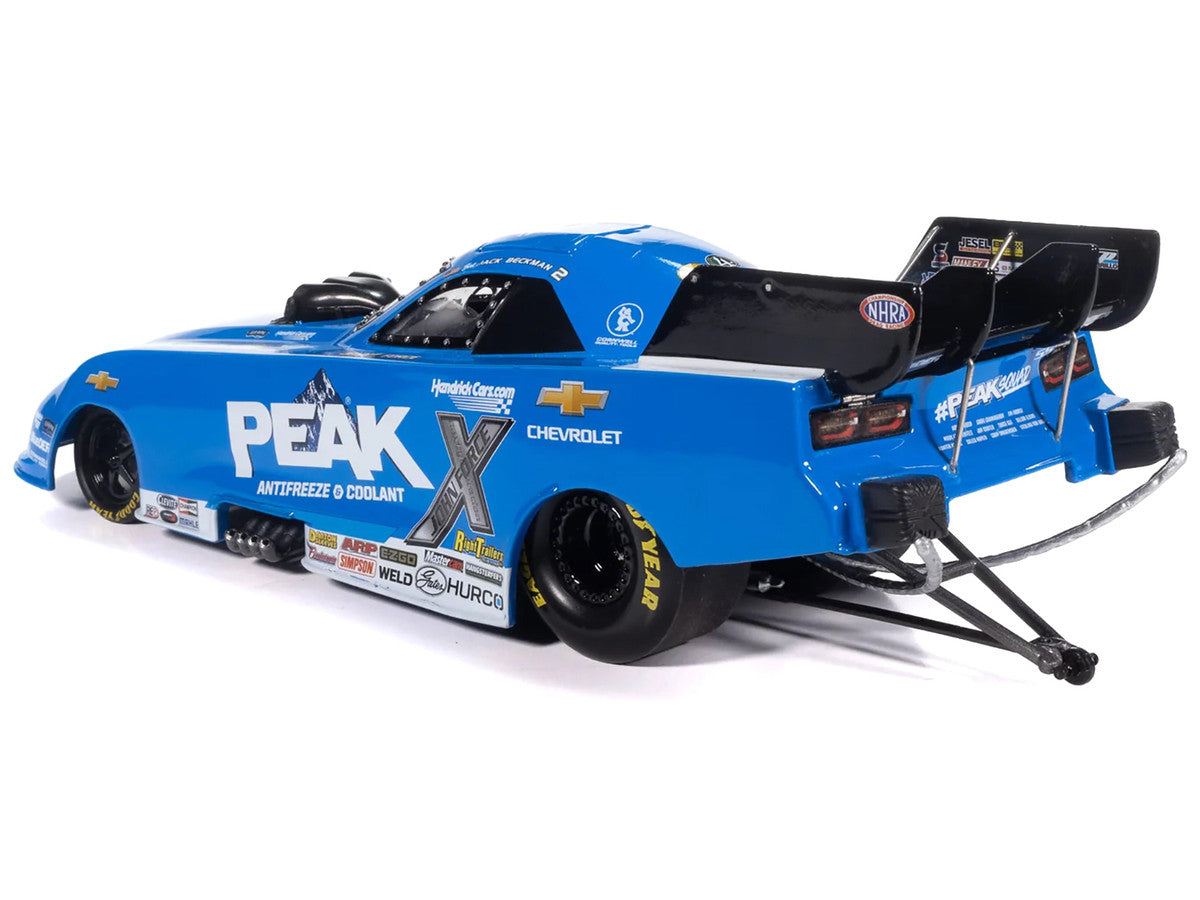 Chevrolet Camaro SS NHRA Funny Car Jack Beckman "Peak" (2025) "John Force Racing" Limited Edition 1/24 Diecast Model by Auto World-1