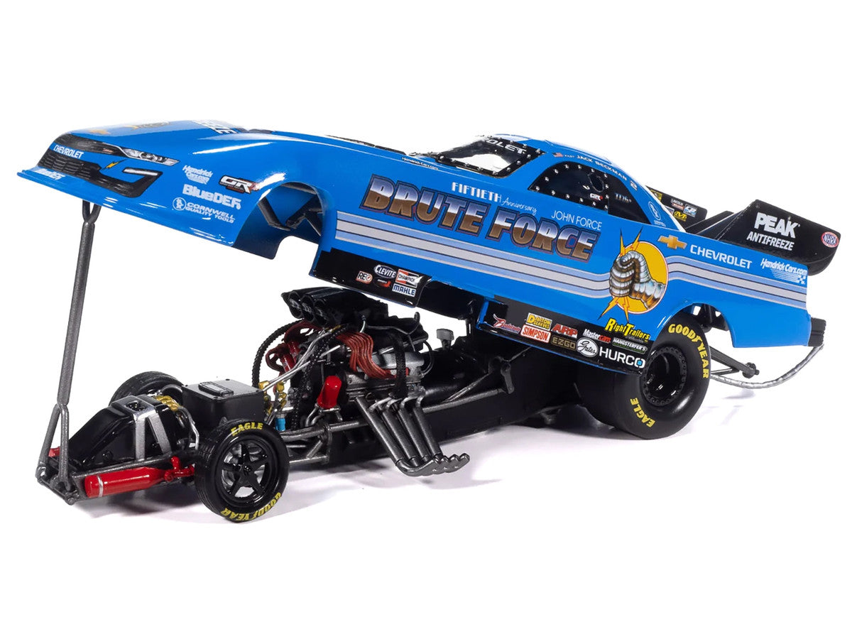 Chevrolet Camaro SS NHRA Funny Car Jack Beckman "Brute Force Tribute" (2025) "John Force Racing" Limited Edition 1/24 Diecast Model by Auto World-2