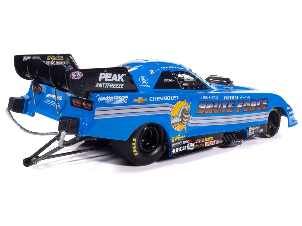 Chevrolet Camaro SS NHRA Funny Car Jack Beckman "Brute Force Tribute" (2025) "John Force Racing" Limited Edition 1/24 Diecast Model by Auto World-3