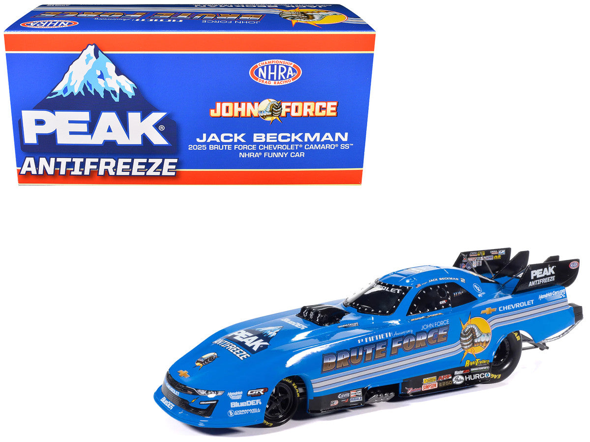Chevrolet Camaro SS NHRA Funny Car Jack Beckman "Brute Force Tribute" (2025) "John Force Racing" Limited Edition 1/24 Diecast Model by Auto World-4