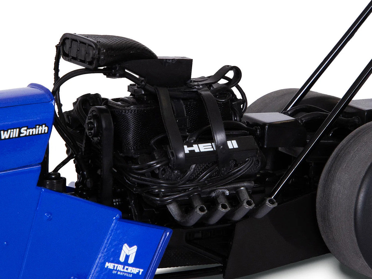 NHRA TFD (Top Fuel Dragster) #TF200 Will Smith "Bluebird Turf" Blue with Graphics (2026) 1/24 Diecast Model Car by Auto World Autoworld