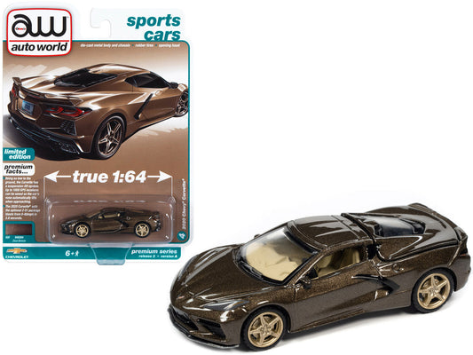 2020 Chevrolet Corvette Zeus Bronze Metallic "Sports Cars" Limited Edition 1/64 Diecast Model Car by Auto World Autoworld
