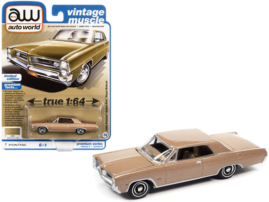 1964 Pontiac Grand Prix Royal Bobcat Saddle Bronze Metallic "Vintage Muscle" Limited Edition 1/64 Diecast Model Car by Auto World Autoworld