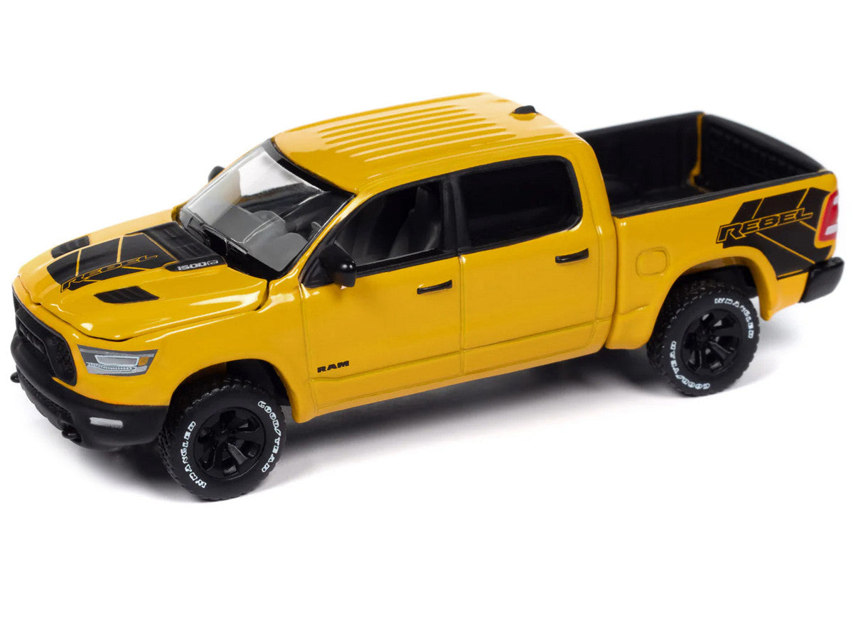 2023 Ram 1500 Rebel Havoc Edition Pickup Truck Baja Yellow "Muscle Trucks" Series 1/64 Diecast Model Car by Auto World-1
