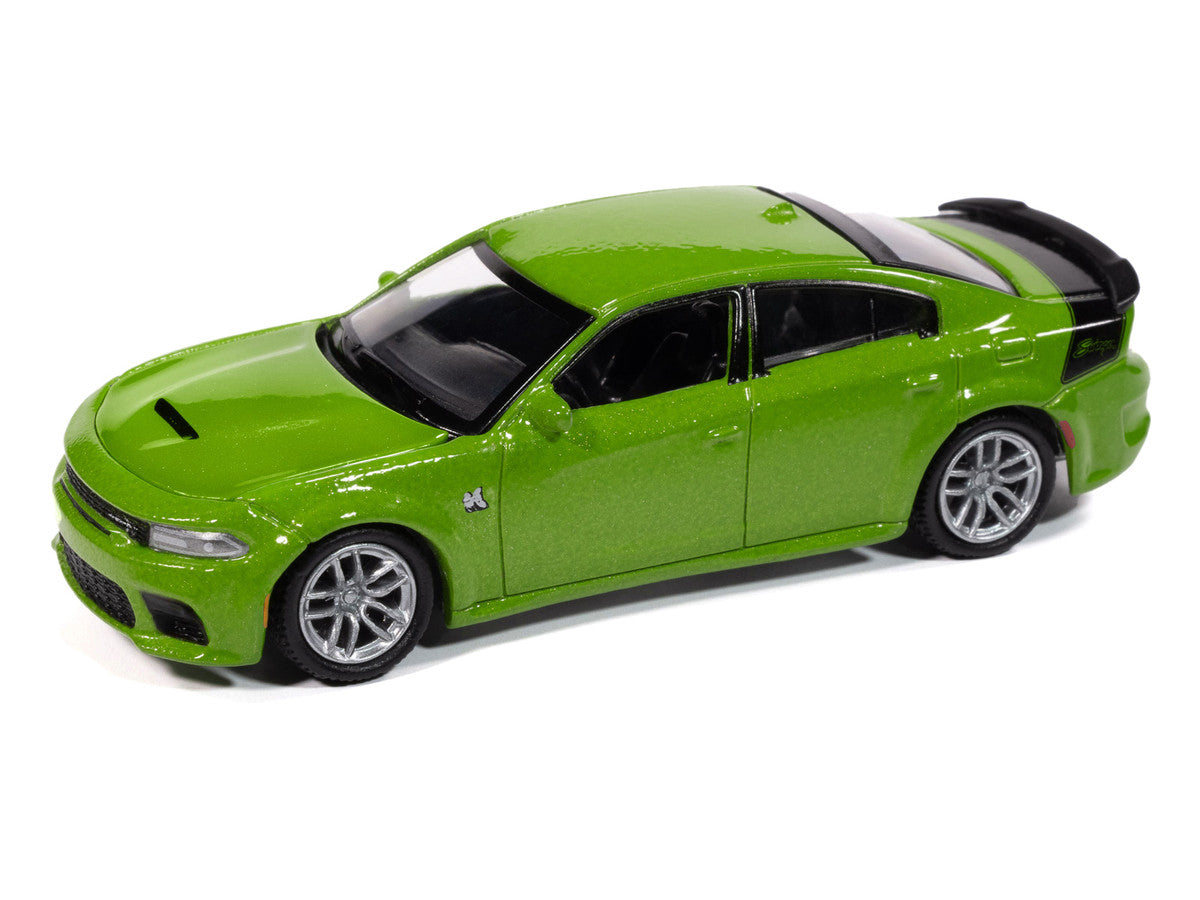 2023 Dodge Charger R/T Scat Pack Swinger Sublime Green Metallic "Modern Muscle" Series 1/64 Diecast Model Car by Auto World Autoworld