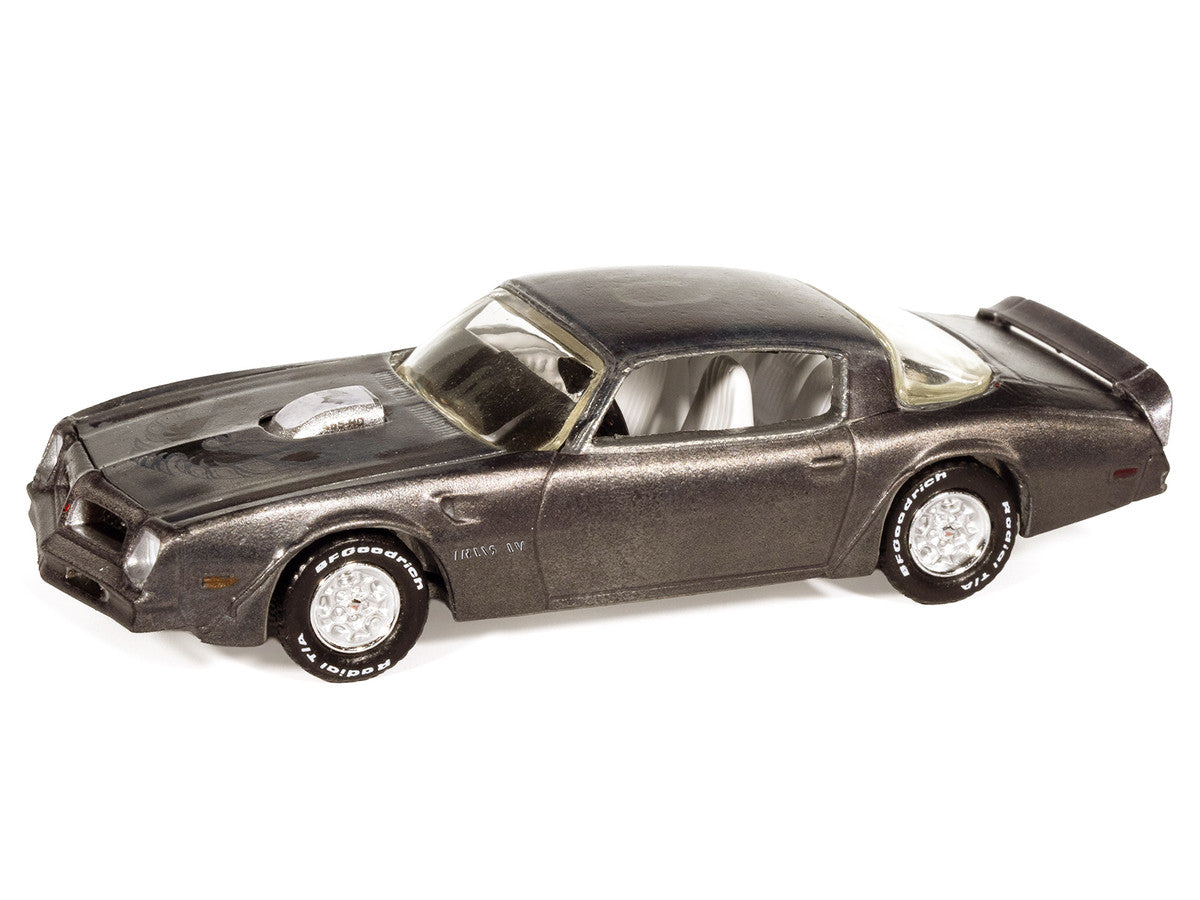 1976 Pontiac Firebird T/A "Barn Finds" Gray Metallic (Weathered) with White Interior "Big Country Collectibles" 2025 Series 1/64 Diecast Model Car by Auto World-1