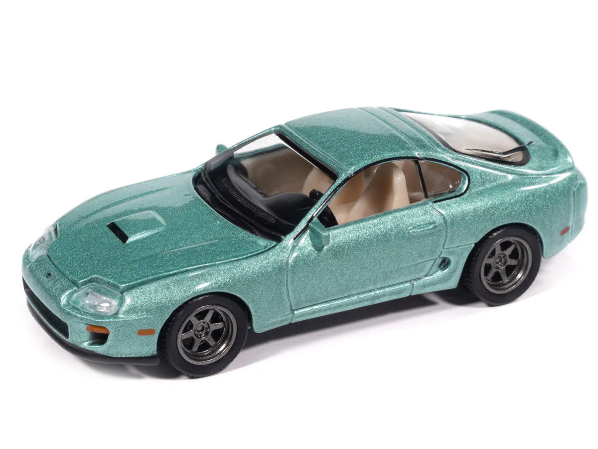 1998 Toyota Supra Caribbean Green Metallic "Modern Muscle" Series 1/64 Diecast Model Car by Auto World Autoworld