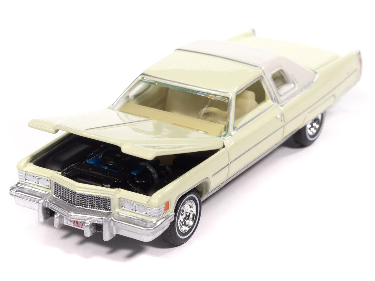 1976 Cadillac Coupe DeVille Phoenician Ivory "Luxury Cruisers" Series 1/64 Diecast Model Car by Auto World-2