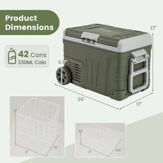 12 Volt Car Refrigerator Portable Car Fridge with Adjustable Range-50L