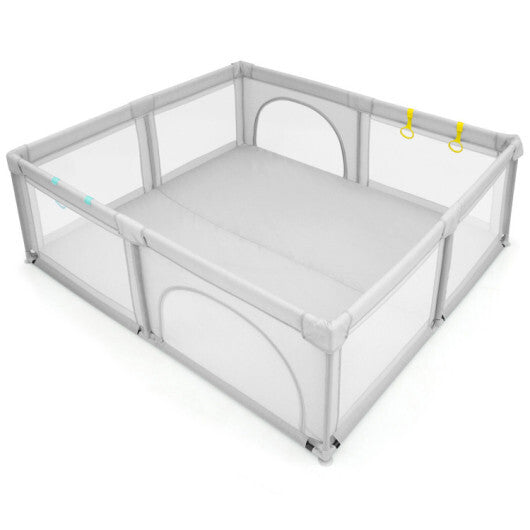Wooden Baby Walker and Large Infant Playpen Bundle W2B